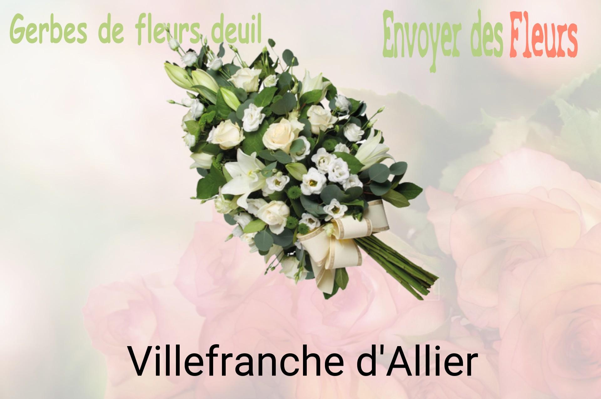 Gerbe de fleurs de deuil livrée à Villefranche-d'Allier